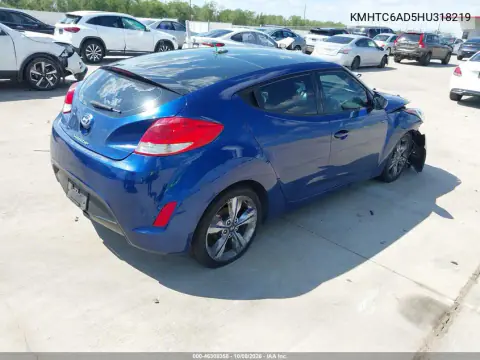 2017 Hyundai Veloster Value Edition VIN KMHTC6AD5HU318219 фото 5