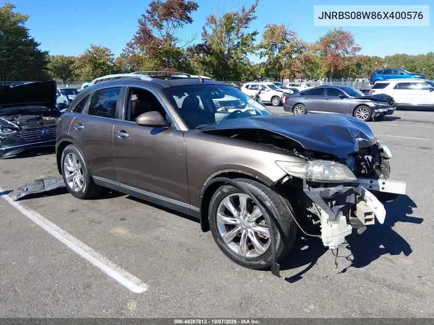2006 Infiniti Fx45 VIN JNRBS08W86X400576 фото 1