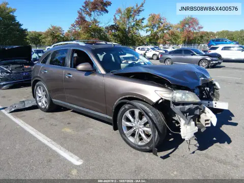 JNRBS08W86X400576 — 2006 Infiniti FX, Передняя часть, фото до ремонта