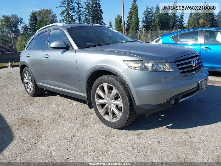 2008 Infiniti Fx35 VIN JNRAS08W68X210080 фото 2
