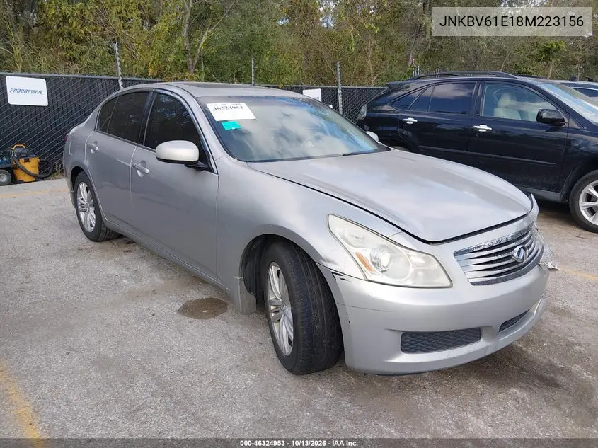 JNKBV61E18M223156 — 2008 Infiniti G, фото 2 с аукциона IAAI, Передняя часть