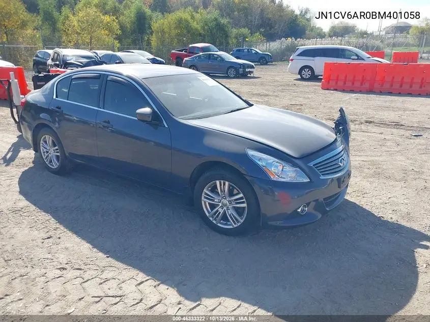 JN1CV6AR0BM401058 — 2011 Infiniti G, фото 2 с аукциона IAAI, Повреждения со всех сторон