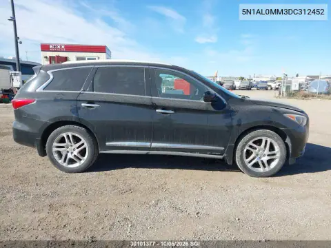 5N1AL0MM3DC312452 — 2013 Infiniti JX, Град, фото до ремонта
