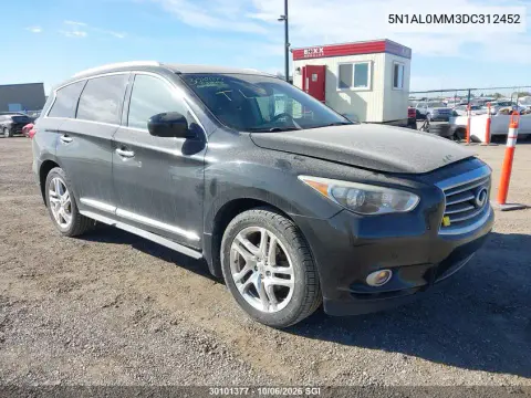 5N1AL0MM3DC312452 — 2013 Infiniti JX, Град, фото до ремонта
