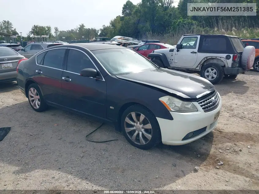 2006 Infiniti M35X VIN JNKAY01F56M251385 фото 2