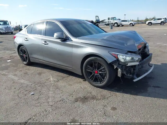 JN1BV7AP3FM330170 — 2015 Infiniti Q50 Premium, Передняя часть (Front End), фото до ремонта