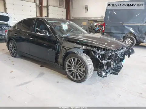 JN1FV7AR6GM451893 — 2016 Infiniti Q50, Передняя часть, фото до ремонта