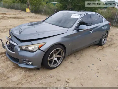 2017 Infiniti Q50 3.0T Premium VIN JN1EV7AR7HM833475 фото 3