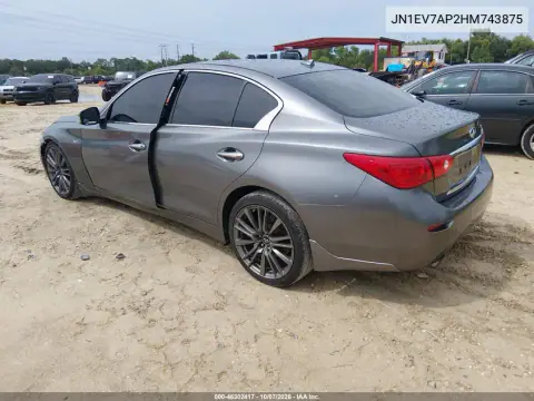 2017 Infiniti Q50 3.0T Premium VIN JN1EV7AP2HM743875 фото 4