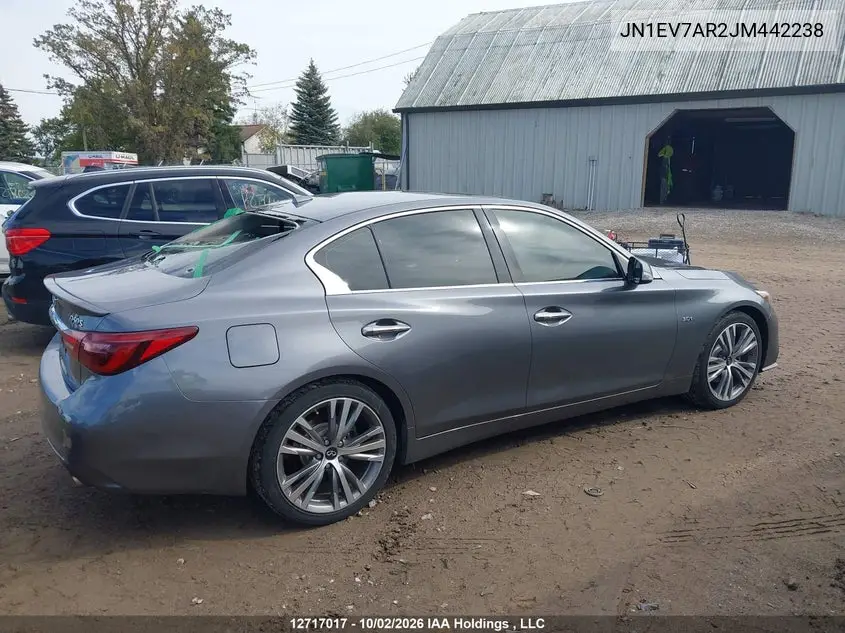 2018 Infiniti Q50 3.0T Luxe/3.0T Signature Edition/3.0T Sport VIN JN1EV7AR2JM442238 фото 14