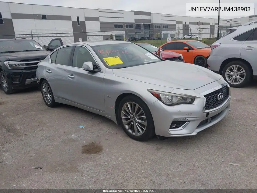 2018 Infiniti Q50 3.0T Luxe VIN JN1EV7AR2JM438903 фото 2
