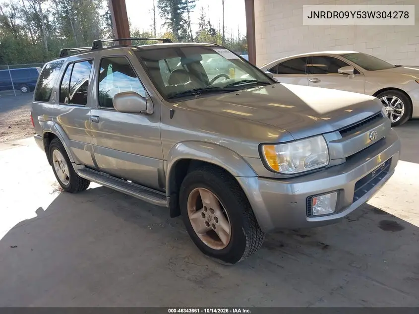 JNRDR09Y53W304278 — 2003 Infiniti QX4, фото 2 с аукциона IAAI, Левый бок