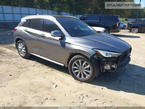 3PCAJ5M11KF100985 — 2019 Infiniti QX50, Передняя часть, фото до ремонта