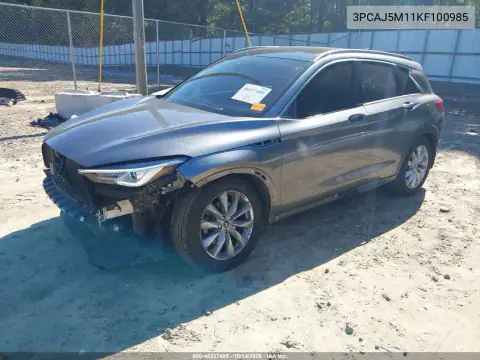 3PCAJ5M11KF100985 — 2019 Infiniti QX50, фото 3 с аукциона IAAI, Передняя часть