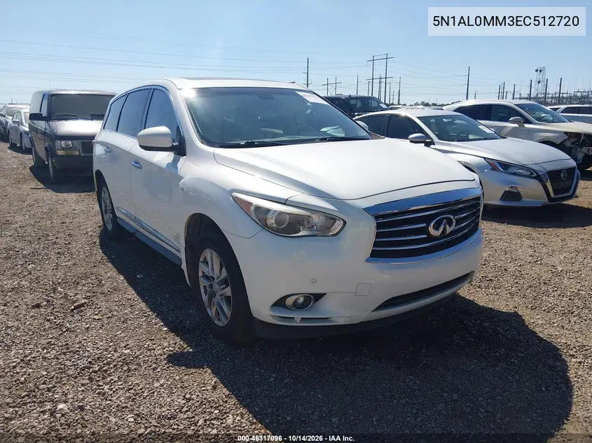 5N1AL0MM3EC512720 — 2014 Infiniti QX60, фото 2 с аукциона IAAI, Передняя часть