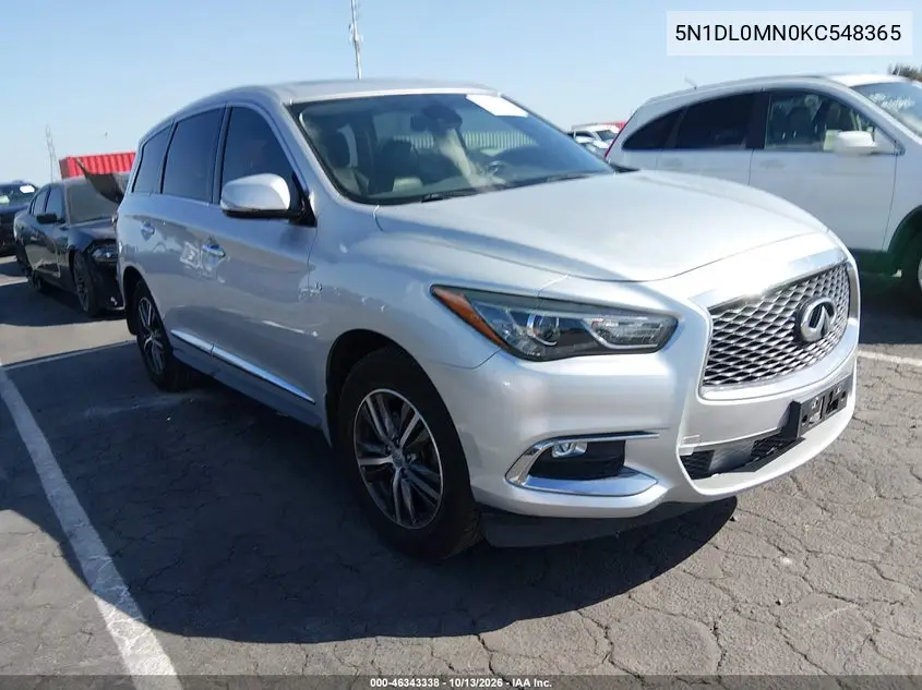 2019 Infiniti Qx60 Pure VIN 5N1DL0MN0KC548365 фото 1