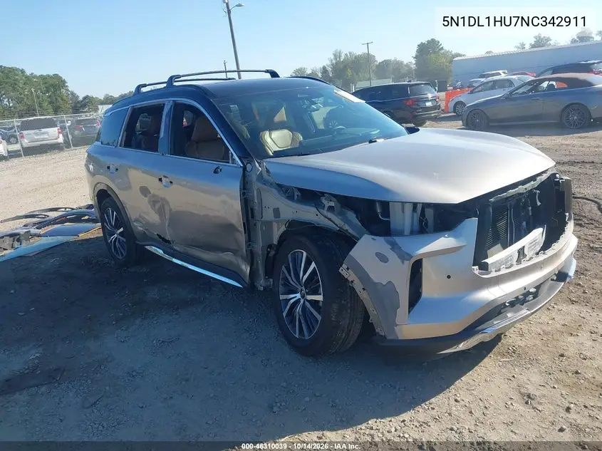 5N1DL1HU7NC342911 — 2022 Infiniti QX60, фото 2 с аукциона IAAI, Повреждения со всех сторон