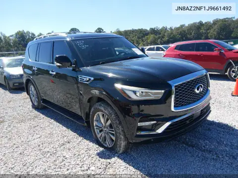 JN8AZ2NF1J9661492 — 2018 Infiniti QX80, Передняя часть, фото до ремонта
