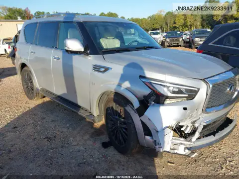 JN8AZ2NE2K9233911 — 2019 Infiniti QX80, Левая сторона, фото до ремонта