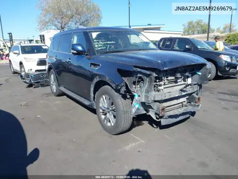 JN8AZ2AE5M9269679 — 2021 Infiniti QX80, Передняя часть, фото до ремонта