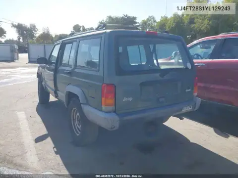 1J4FT28S1YL129243 — 2000 Jeep Cherokee, фото 4 с аукциона IAAI, Естественный износ