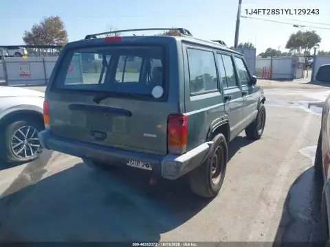 1J4FT28S1YL129243 — 2000 Jeep Cherokee, фото 5 с аукциона IAAI, Естественный износ