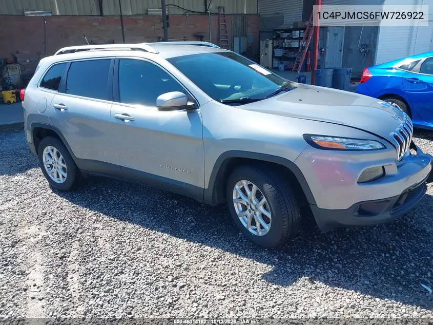 1C4PJMCS6FW726922 — 2015 Jeep Cherokee, фото 2 с аукциона IAAI, Передний левый