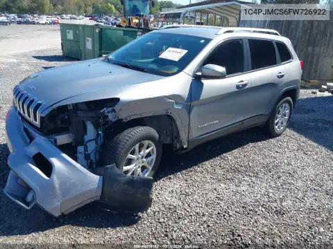 1C4PJMCS6FW726922 — 2015 Jeep Cherokee, фото 3 с аукциона IAAI, Передний левый