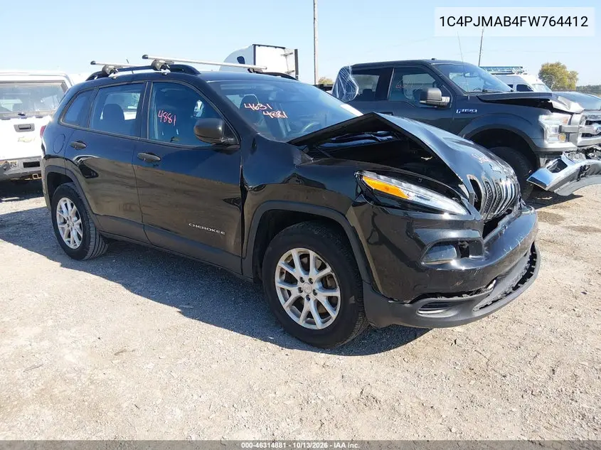1C4PJMAB4FW764412 — 2015 Jeep Cherokee, фото 2 с аукциона IAAI, Передняя часть
