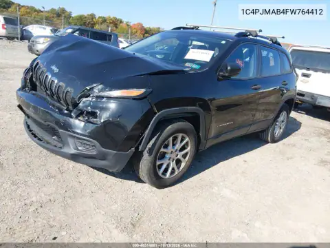 1C4PJMAB4FW764412 — 2015 Jeep Cherokee, фото 3 с аукциона IAAI, Передняя часть