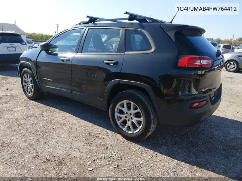1C4PJMAB4FW764412 — 2015 Jeep Cherokee, фото 4 с аукциона IAAI, Передняя часть