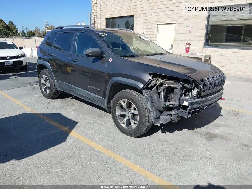 2015 Jeep Cherokee Trailhawk VIN 1C4PJMBS5FW785901 фото 2