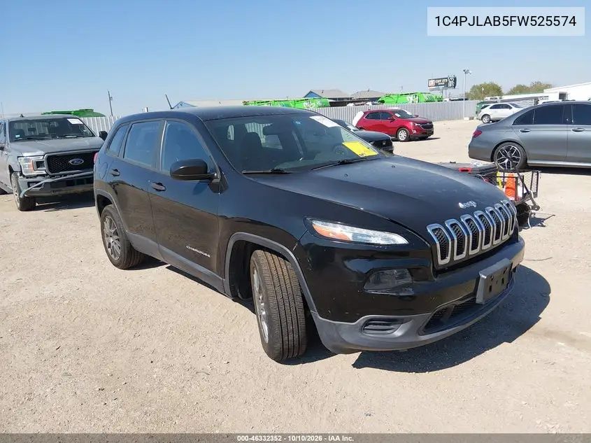 2015 Jeep Cherokee Sport VIN 1C4PJLAB5FW525574 фото 2