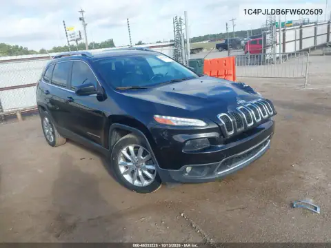 1C4PJLDB6FW602609 — 2015 Jeep Cherokee, Передняя часть слева, фото до ремонта