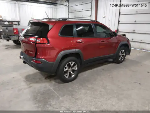 2015 Jeep Cherokee Trailhawk VIN 1C4PJMBS3FW511645 фото 5