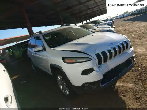 1C4PJMDS1FW706138 — 2015 Jeep Cherokee, Передняя часть, фото до ремонта