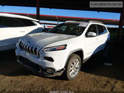 1C4PJMDS1FW706138 — 2015 Jeep Cherokee, фото 3 с аукциона IAAI, Передняя часть