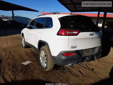 1C4PJMDS1FW706138 — 2015 Jeep Cherokee, фото 4 с аукциона IAAI, Передняя часть