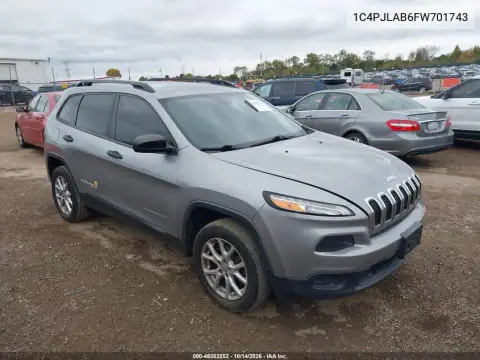 1C4PJLAB6FW701743 — 2015 Jeep Cherokee, Естественный износ, фото до ремонта