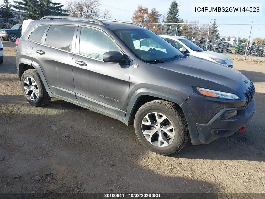 2016 Jeep Cherokee Trailhawk VIN 1C4PJMBS2GW144528 фото 2