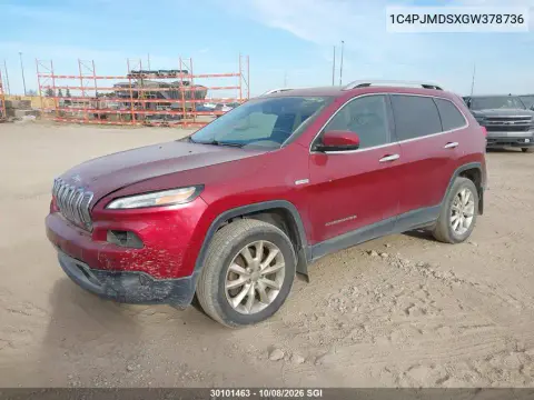 2016 Jeep Cherokee Limited VIN 1C4PJMDSXGW378736 фото 3