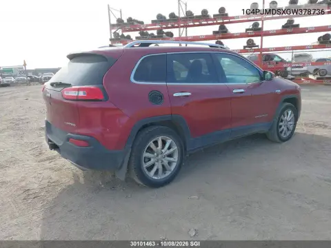 2016 Jeep Cherokee Limited VIN 1C4PJMDSXGW378736 фото 5