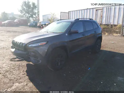 2016 Jeep Cherokee Trailhawk VIN 1C4PJMBS0GW278194 фото 3