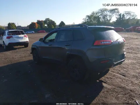 2016 Jeep Cherokee Trailhawk VIN 1C4PJMBS0GW278194 фото 4