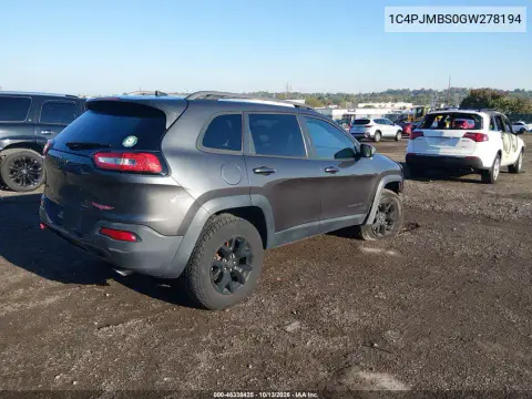 2016 Jeep Cherokee Trailhawk VIN 1C4PJMBS0GW278194 фото 5