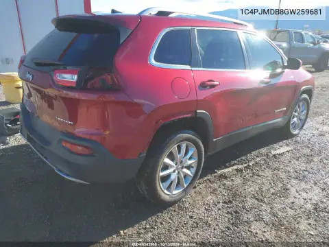 2016 Jeep Cherokee Limited VIN 1C4PJMDB8GW259681 фото 5