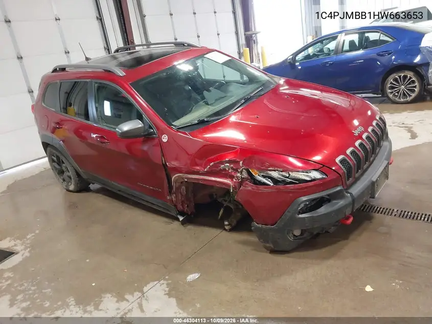 2017 Jeep Cherokee Trailhawk 4X4 VIN 1C4PJMBB1HW663653 фото 2