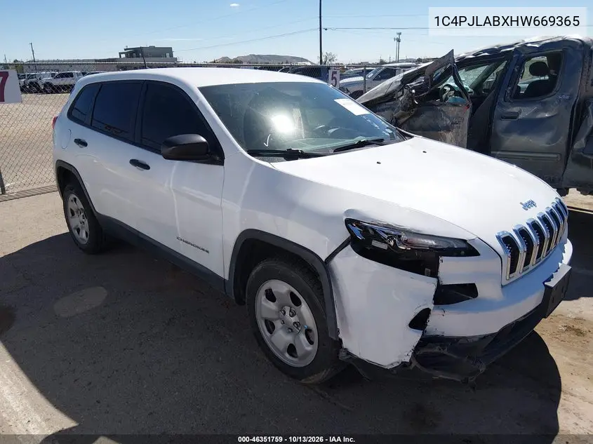 1C4PJLABXHW669365 — 2017 Jeep Cherokee, фото 2 с аукциона IAAI, Боковая часть
