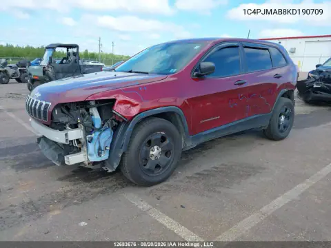 2019 Jeep Cherokee Sport VIN 1C4PJMAB8KD190709 фото 2