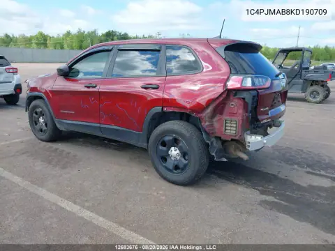 2019 Jeep Cherokee Sport VIN 1C4PJMAB8KD190709 фото 3